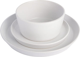 SOHO - Service for 4 - 12 Pc Dinnerware Set - White - Coupe - Fine Ceramic