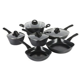 Sl Diamond  10 Piece Cookwware Set - Black